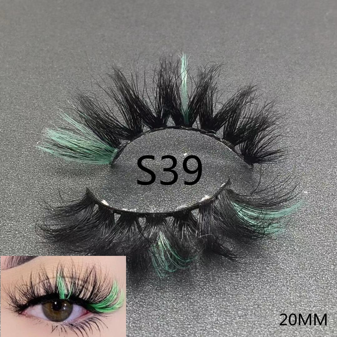 3D Mixed Color Mink Lashes Beauty Natural Individual Eyelashes Fluffy Lash Extension mix pink blue dramatic lash