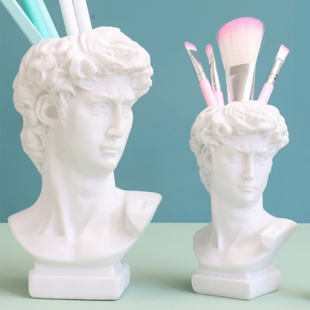 Modern Nordic Style Creative Portrait Vase Human Head Flower Vases Decorative Ornaments Resin David Home Flowers Art Decor