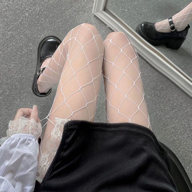 Women Long Sexy Fishnet Stockings Fish Net Pantyhose Mesh Nylon Tights Lingerie Skin Thigh High Stocking Hosiery