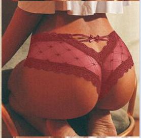 Women Cage Back Panties Sexy Lace Mesh Back Hole Perspective Wave Shape Bow Underwear Ladies Briefs S-XL