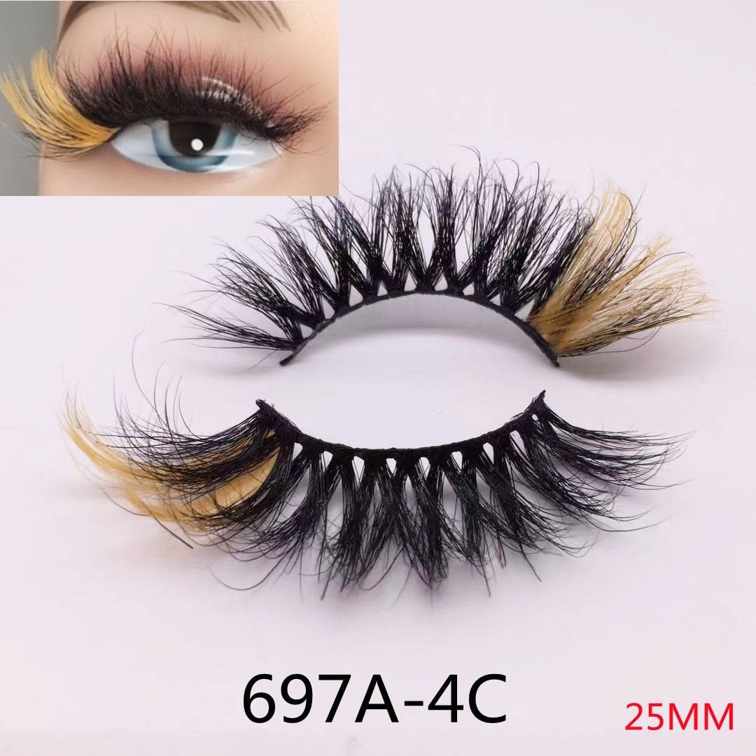 Rainbow Eye Lashes Cruelty Free Silk Lace Colored Eyelashes Dramatic Makeup Beauty Purple/pink/blue Cilias ombre eyelashes