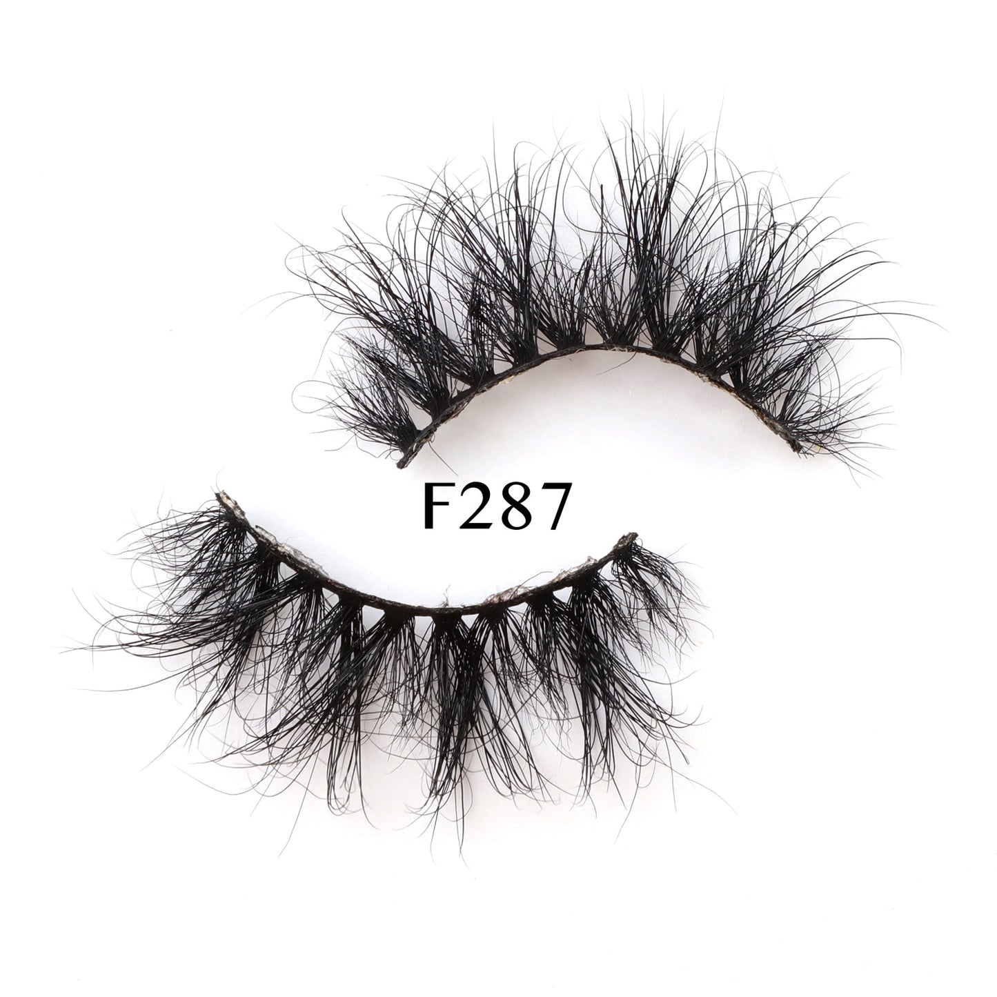 25mm Real Mink Hair Lashes Messy Fluffy Lash Soft Natural Eyelashes 1 Pair Long Crisscross Strip Makeup Beauty Eyelash