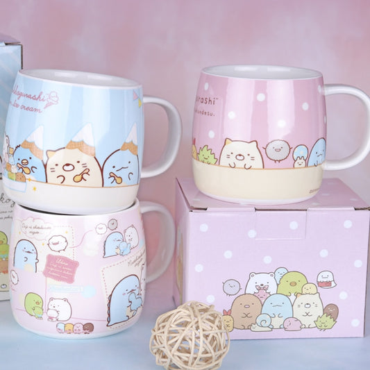 Anime Cartoon Sumikko Gurashi Corner Bio Cartoon Cute Ceramic Mug Drinking Milk Coffee Tea Water Breakfast Cup
