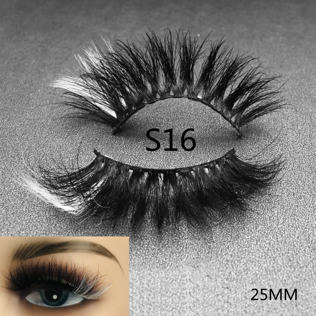 3D Mixed Color Mink Lashes Beauty Natural Individual Eyelashes Fluffy Lash Extension mix pink blue dramatic lash