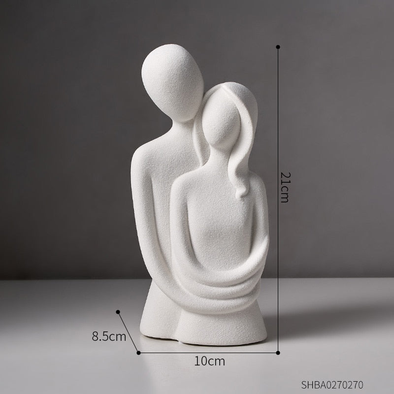 Abstract Sculpture Figurines for Interior Home Decoration Accessories Modern Decorative Figures House Decoration Office Decor