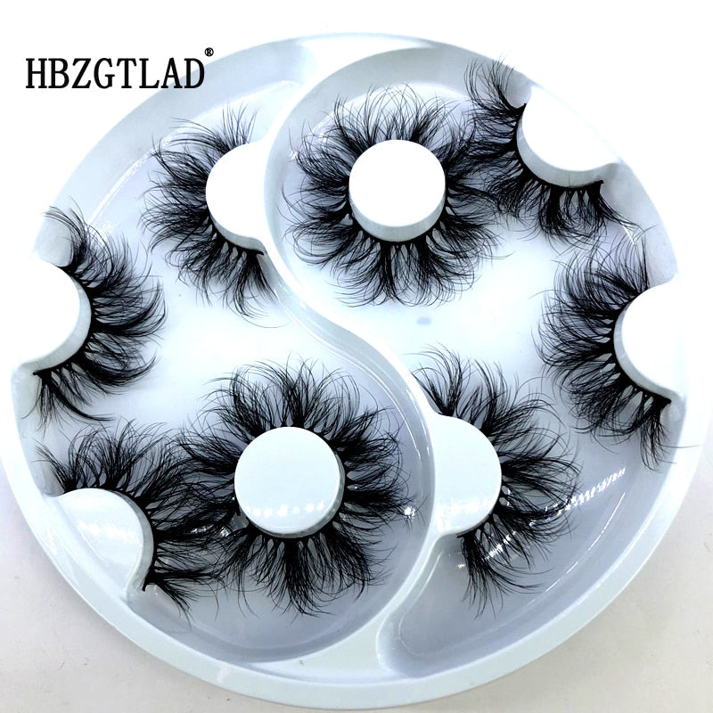 5 pairs natural false eyelashes fake lashes long 3d mink lashes eyelash extension