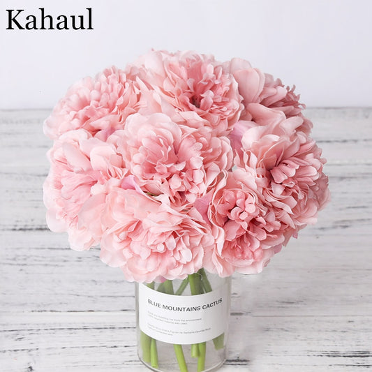 peony artificial artificial silk flowers for home decoration wedding bouquet for bride fake flower faux living room