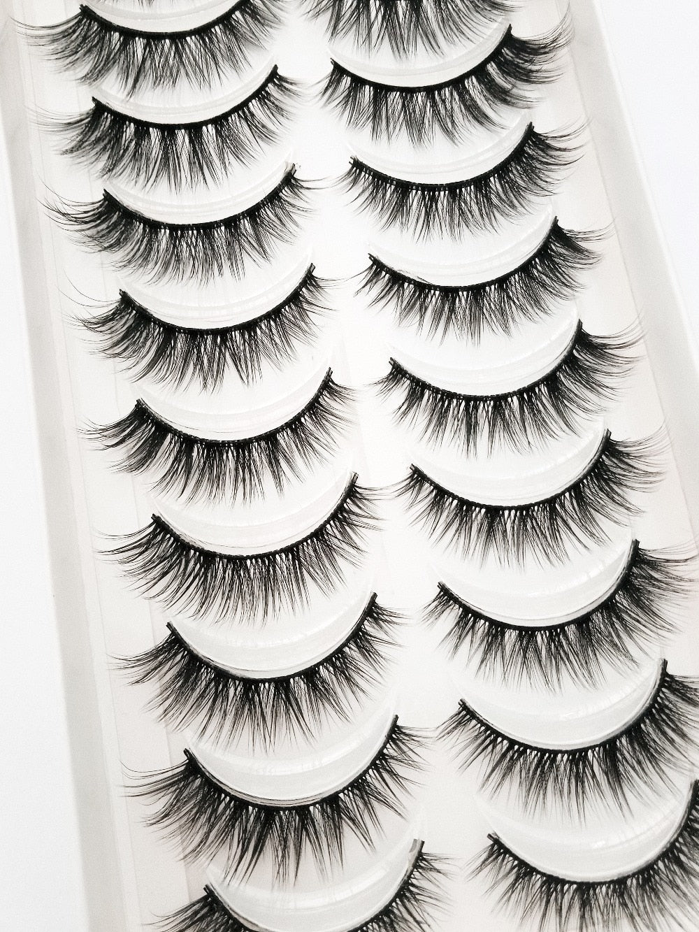 2/5/10 Pairs Natural False Eyelashes Fake Lashes Long Makeup 3d Mink Lashes Extension Eyelash Mink Eyelashes