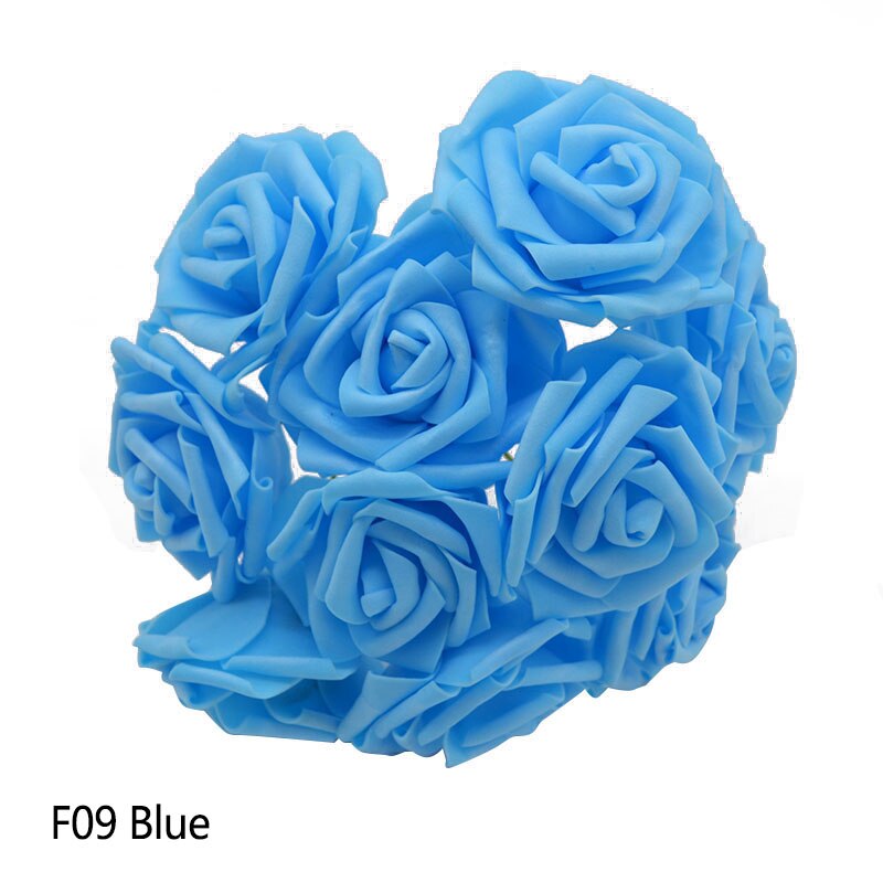 25 Heads 8CM Colorful Artificial PE Foam Rose Flowers Bride Bouquet Home Wedding Decor Scrapbooking DIY