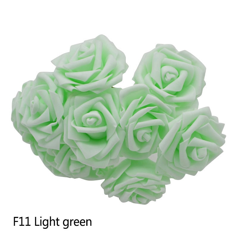 25 Heads 8CM Colorful Artificial PE Foam Rose Flowers Bride Bouquet Home Wedding Decor Scrapbooking DIY