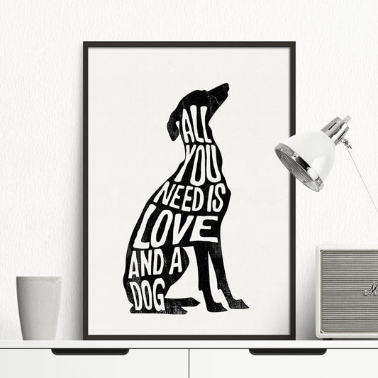 Minimalist Abstract Dog Poster Italian Greyhound Wall Art Print Canvas Painting Deer Nordic Wall pictures living room Home Decor