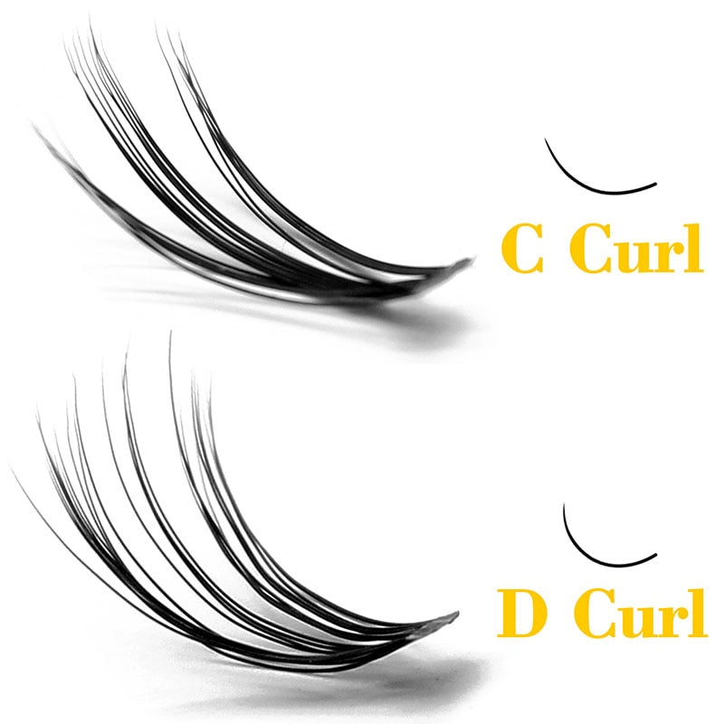 60 pieces Mink Eyelash Extension Natural 3D Volume Faux Eyelashes Individual 20D Cluster Lashes