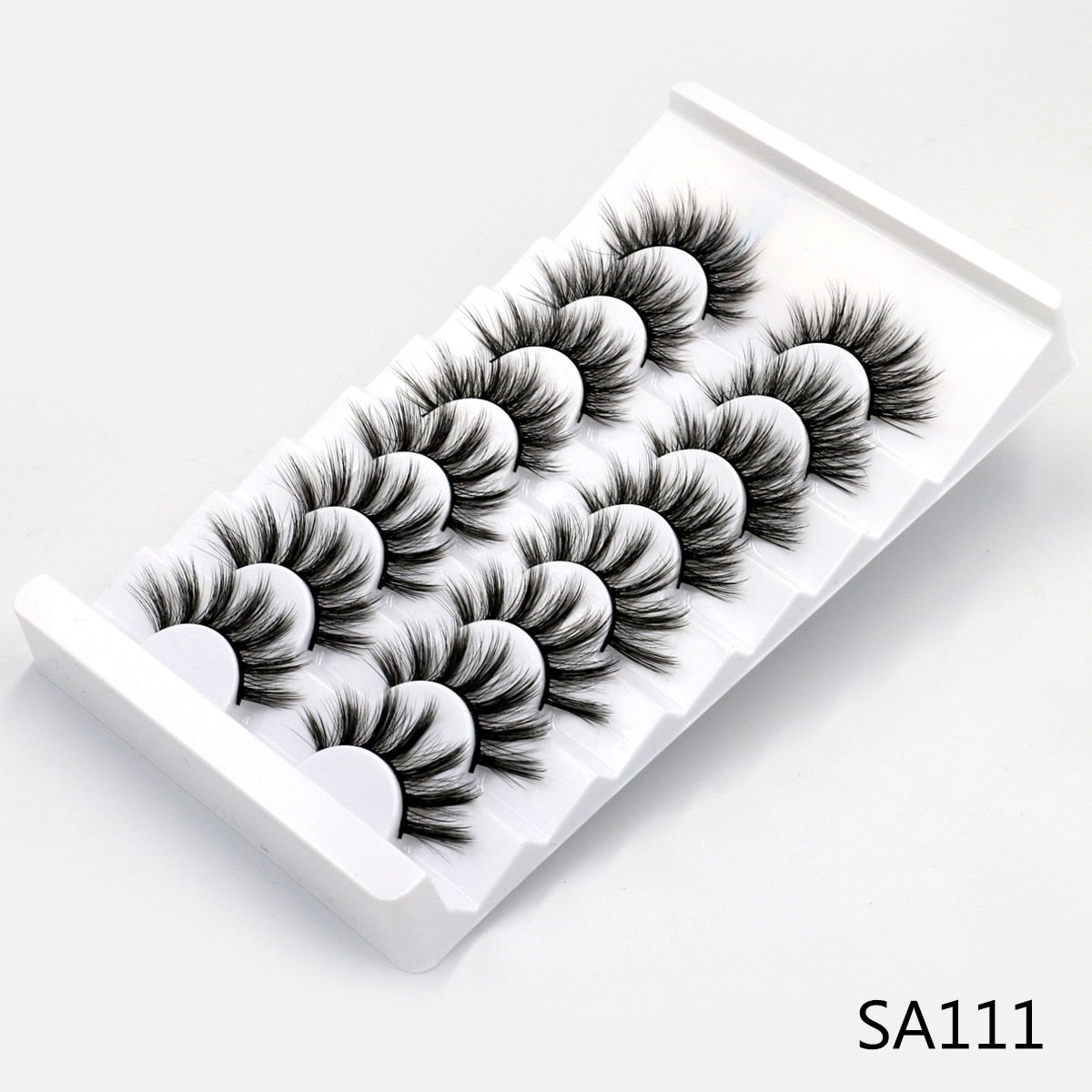 3D Mink Lashes 2/5/8 Pairs Natural False Eyelashes Fluffy Soft Wispy Volume Dramatic Long Cross Eyelash Extension