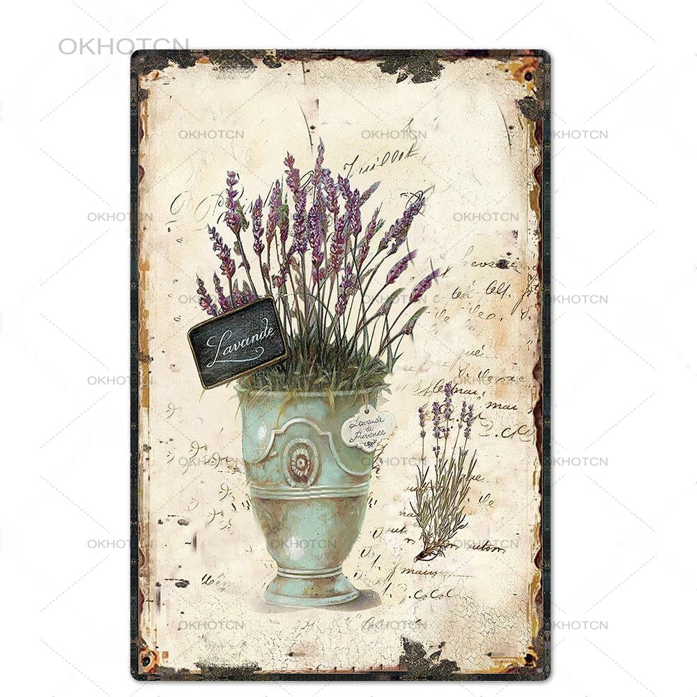 Garden Rules Metal Sign Vintage Metal Plaque Plates Decor For Pub Bar Home Wall Decor Tin Signs Flower Poster