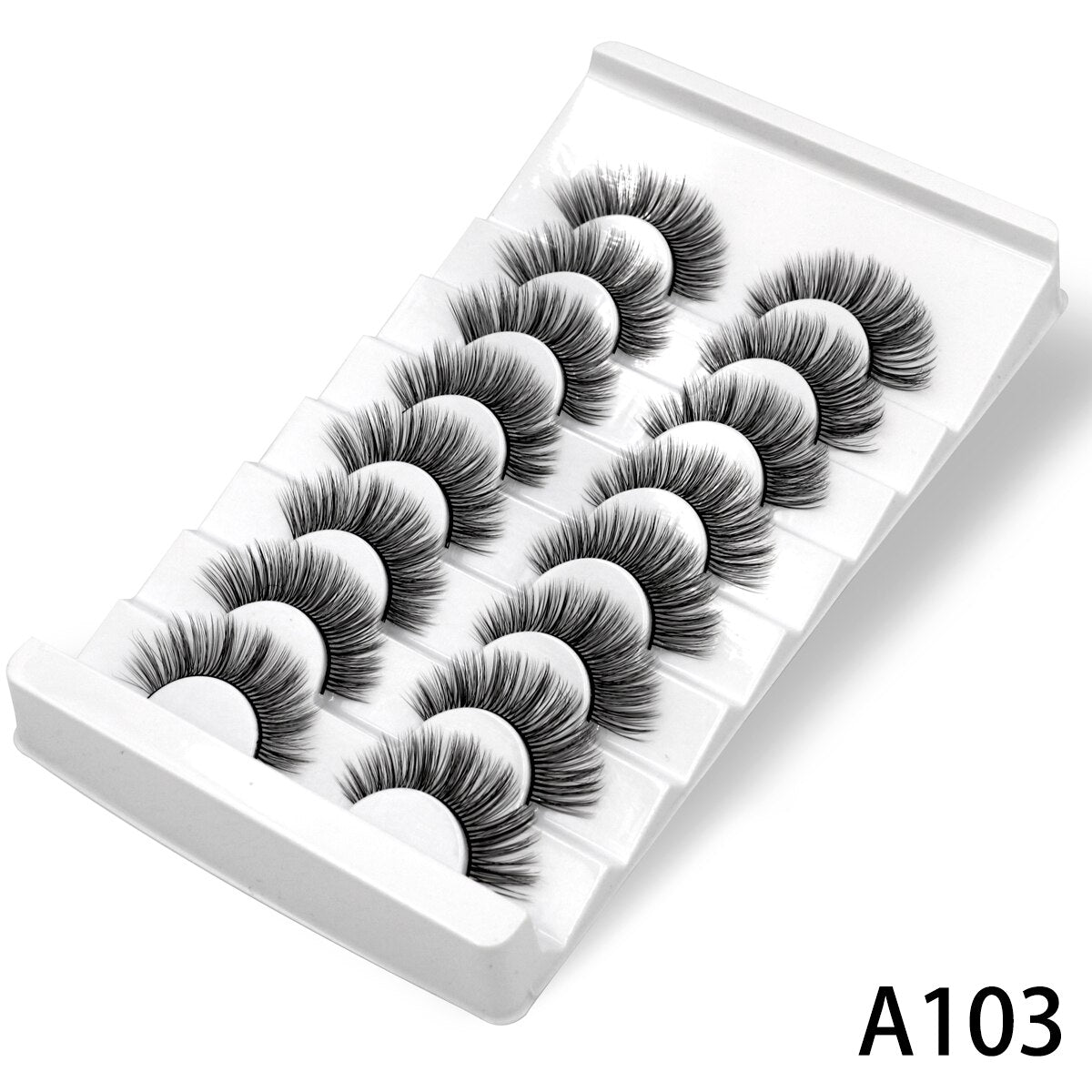 3D Mink Lashes 5/8 Pairs Natural False Eyelashes Fluffy Soft Wispy Volume Dramatic Long Cross Eyelash