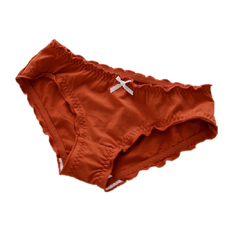 Japanese Girls Cotton Underwear Sweet Ruffles Lady Low Waist Thin Briefs Antibacterial Female Underpants