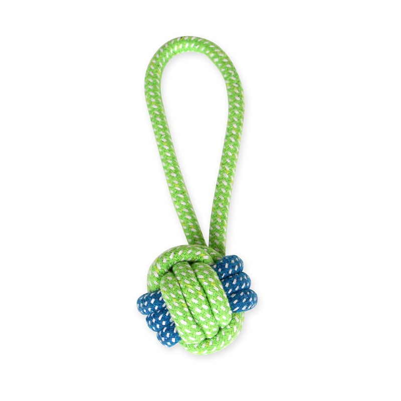 1pc Pet Dog Toy Rope Double Knot Cotton Braided Rope Toy Puppy Chew Cleaning Tooth supplies