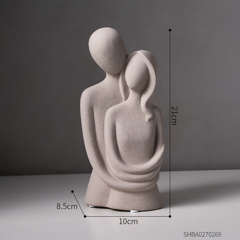 Abstract Sculpture Figurines for Interior Home Decoration Accessories Modern Decorative Figures House Decoration Office Decor