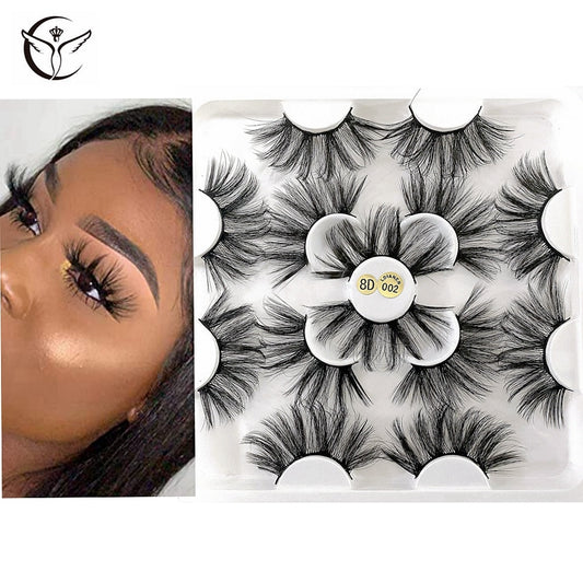 3D Mink Eyelashes Extension 5/7/10 Pairs Messy Fluffy Crisscross 25mm False Mink Lashes Pack Faux Cils Eyelash