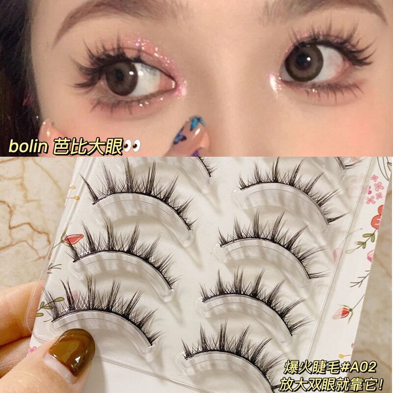 5 Pairs Natural Long False Eyelashes Cos Japanese Eyelashes Handmade Thick Curling Eyelash