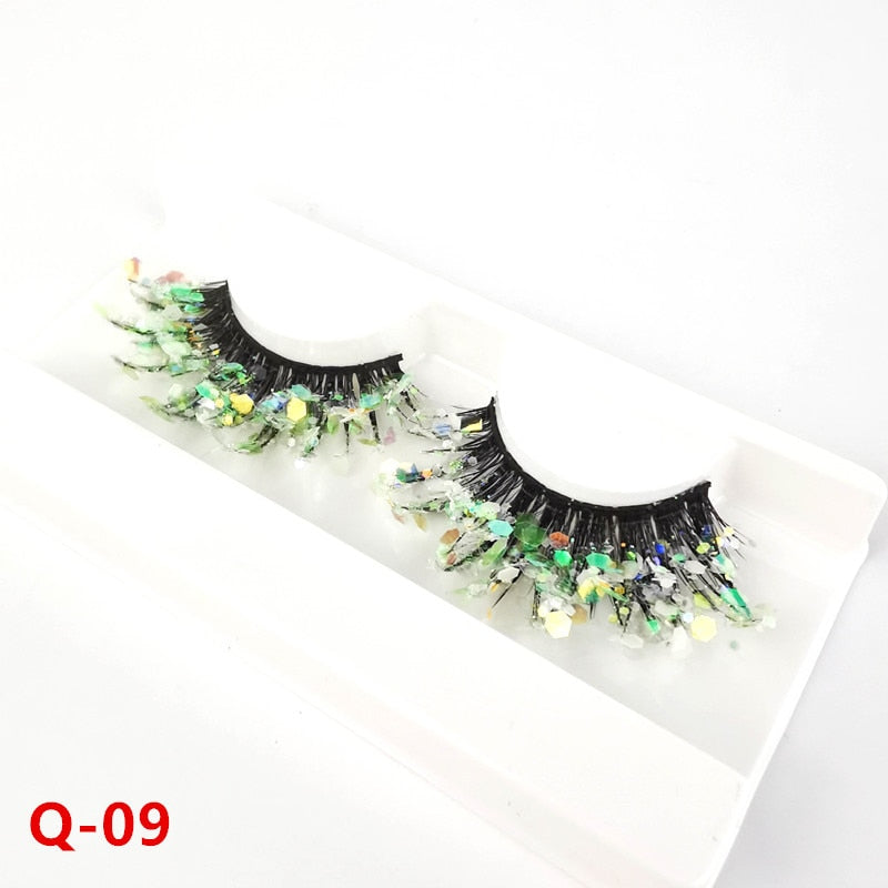 Mink color lashes natural long fluffy individual dramatic colorful false eyelashes