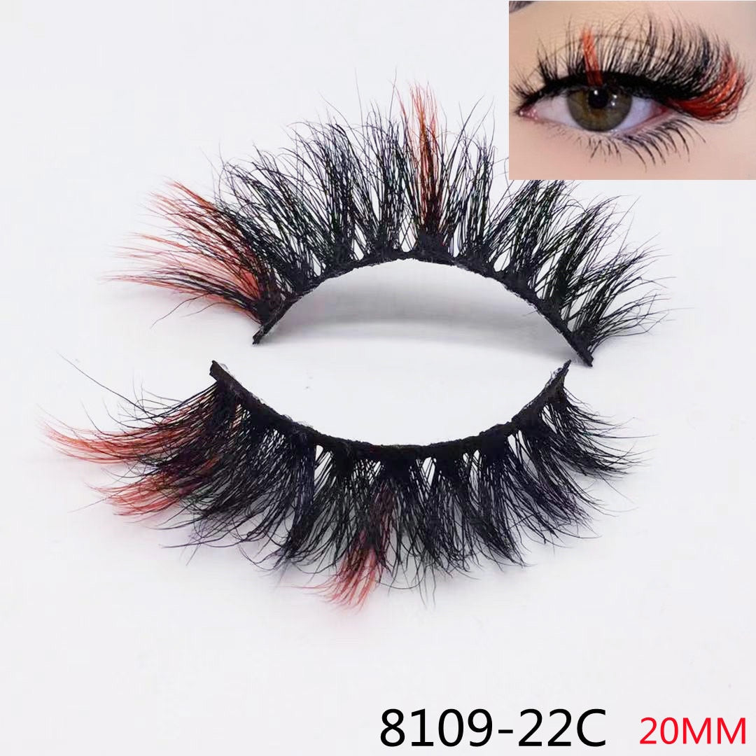 Rainbow Eye Lashes Cruelty Free Silk Lace Colored Eyelashes Dramatic Makeup Beauty Purple/pink/blue Cilias ombre eyelashes