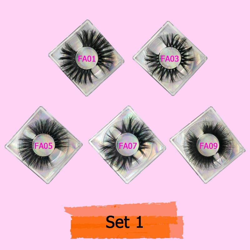 Mink Eyelash 10/20/30 Pairs Fake Lashes 5D Mink Lashes Magnetic Eyelashes 25mm False Lashes