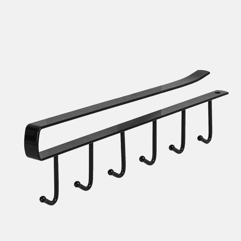 Kitchen Cupboard Organizer Closet Clothes Glass Mug Shelf Hanger Storage Rack Cupboard Shelf Hanging Hook
