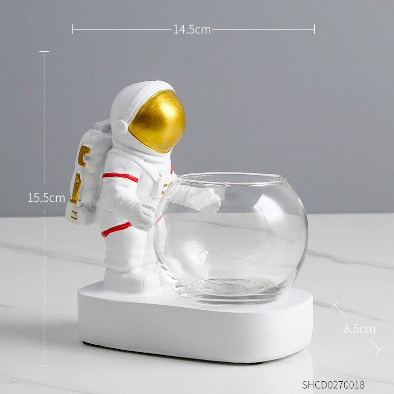 Nordic Modern astronaut resin Decorative flower pots ornaments desk vases astronauta Vase Home Decor Accessories