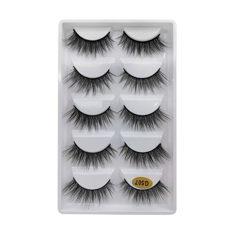 3/5/10 Pair 3D Mink Lashes Natural Eyelash Dramatic False Eyelashes Faux Cils Makeup Fake Eyelash Extension