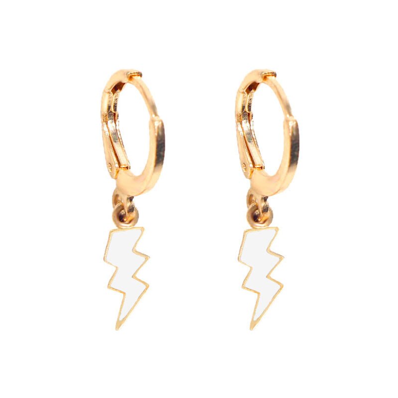 Lightning Drop Earring Cute Five Colors Small Earring Simple Design Jewelry