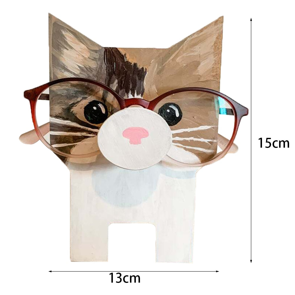 Animal Wood Carvings Glasses Display Rack Shelf Sunglasses Jewelry Holder for Home Office Showcase Decor