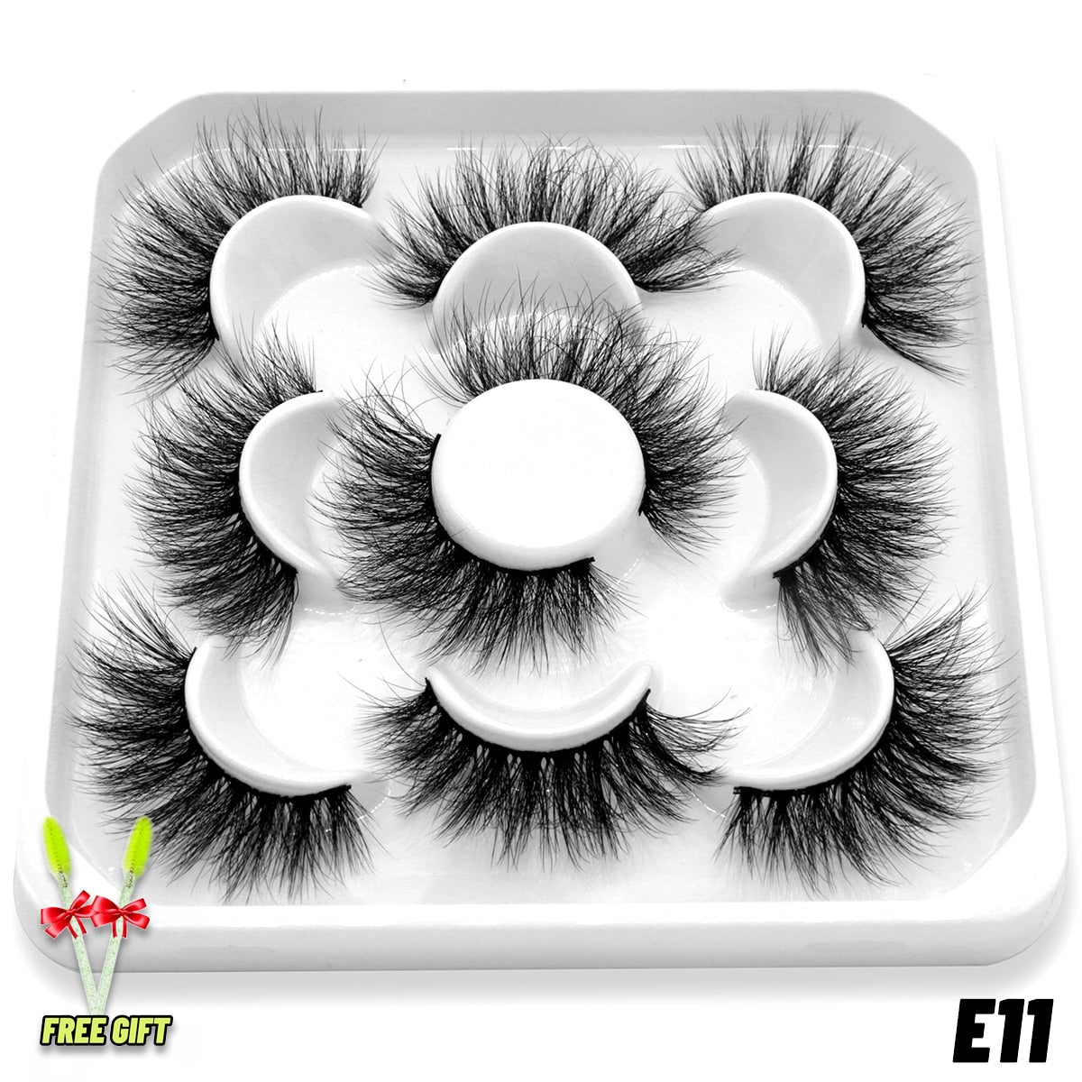 5 Pairs 3D Mink Lashes Natural Eyelashes Dramatic False Eyelashes Faux Cils Fake Eyelashes