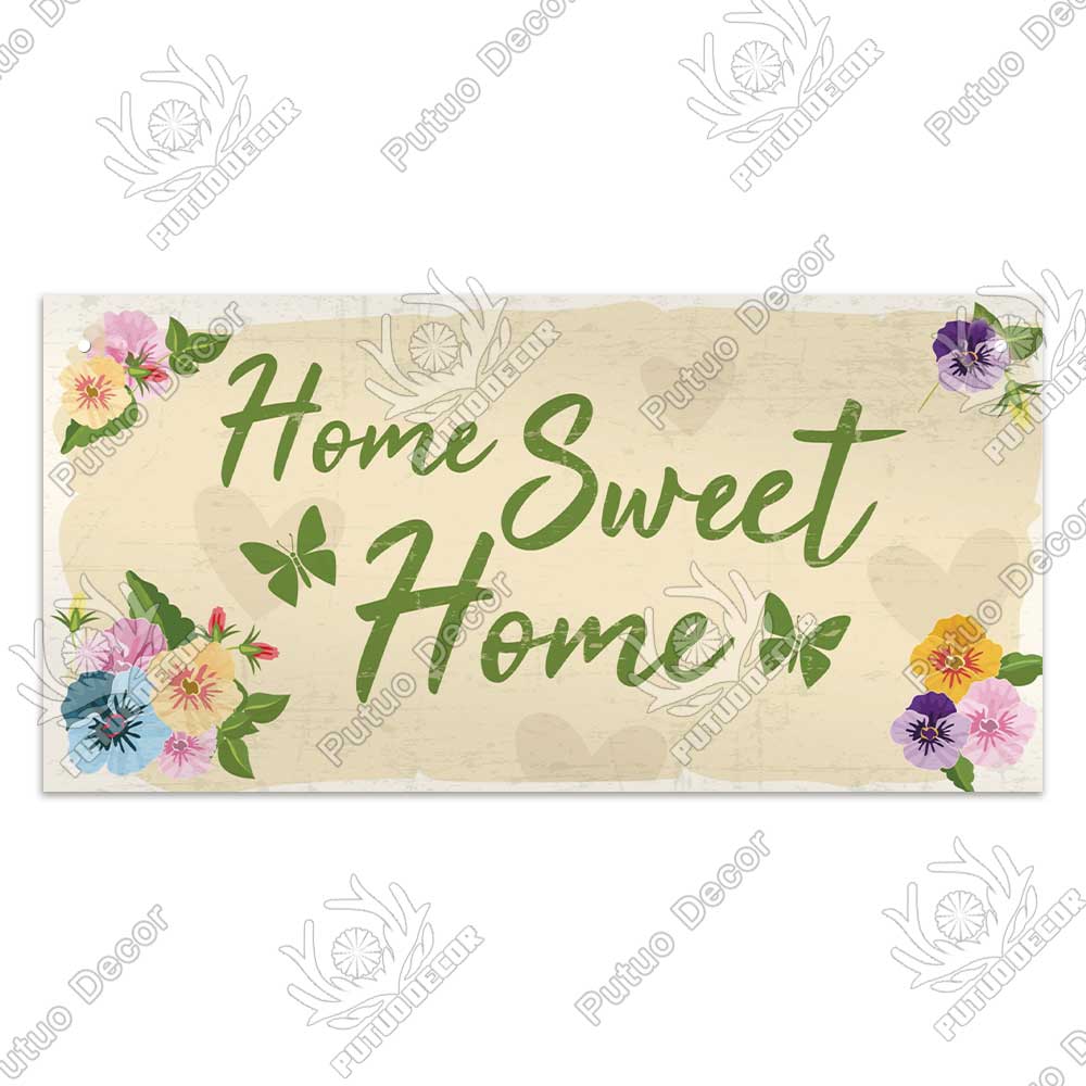 Putuo Decor Home Wooden Signs Family Wood Wall Plaque Wood Art Home Decor for Friendship Wooden Pendant Home Wall Decoration