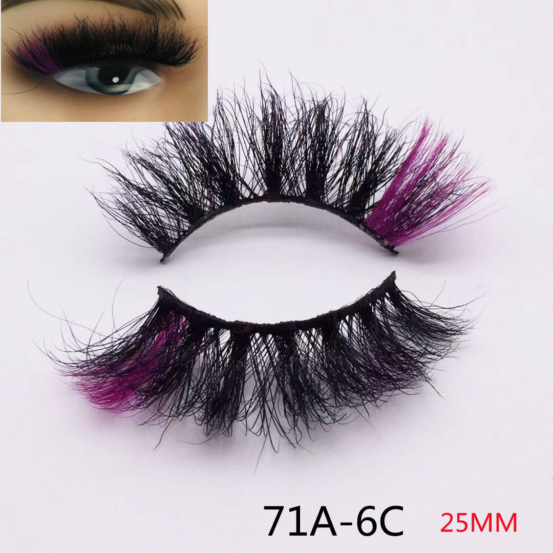 Rainbow Eye Lashes Cruelty Free Silk Lace Colored Eyelashes Dramatic Makeup Beauty Purple/pink/blue Cilias ombre eyelashes