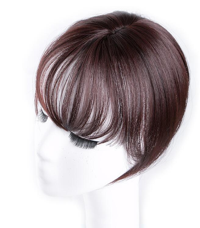 Synthetic Hair Fringe Clip Bangs Straight Fake Hair Piece High Temperature Fiber Wig Bangs Clip on Hair Extension
