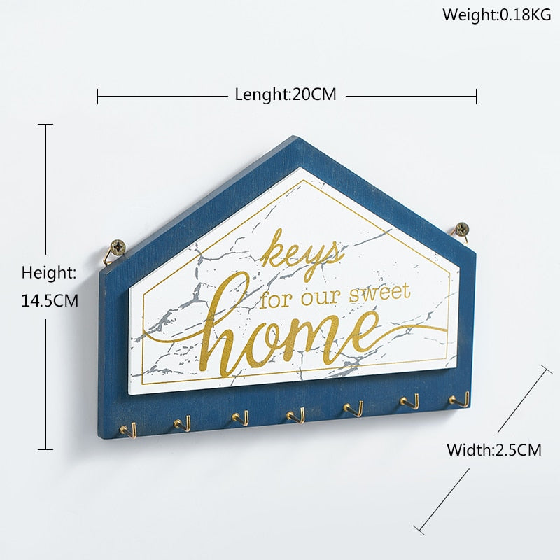 Rack Storage Rack Key Wooden Hanger Home Wall Vintage Hallway Home Space Saving Small Bedroom Decorative Room Rack Home Decor