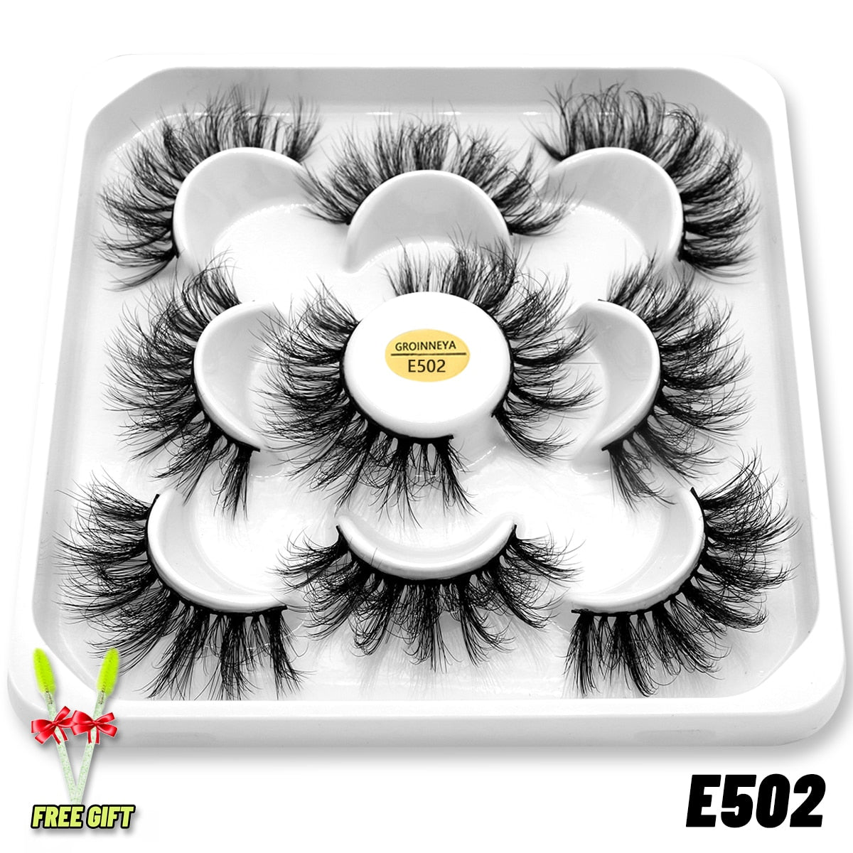 5 Pairs 3D Mink Lashes Natural Eyelashes Dramatic False Eyelashes Faux Cils Fake Eyelashes