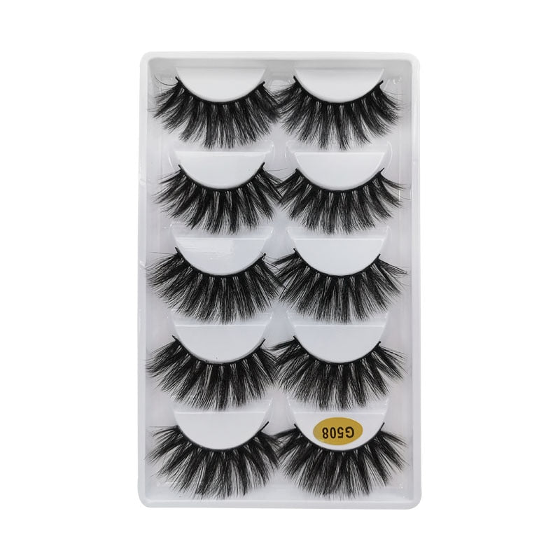 3/5/10 Pair 3D Mink Lashes Natural Eyelash Dramatic False Eyelashes Faux Cils Makeup Fake Eyelash Extension