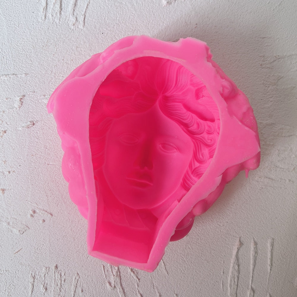 Medusa Bust Candle Mold Greek Sculpture Wax Silicone Mould