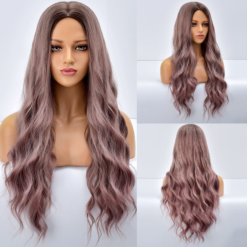 Blonde Body Wave Synthetic Wigs For Women Long Wave White Lolita Cosplay Party Natural Heat Resistant Hair