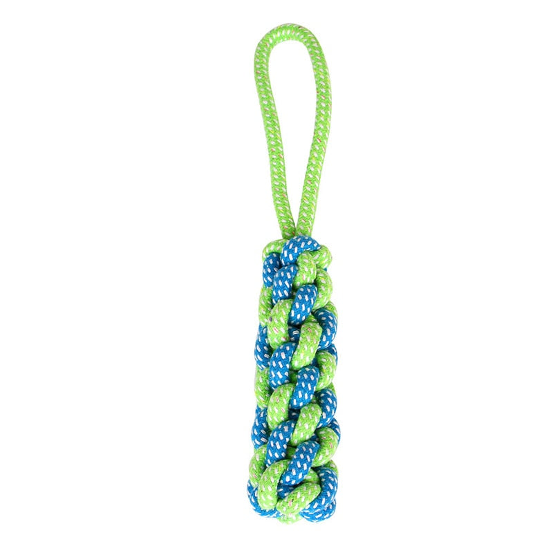 1pc Pet Dog Toy Rope Double Knot Cotton Braided Rope Toy Puppy Chew Cleaning Tooth supplies