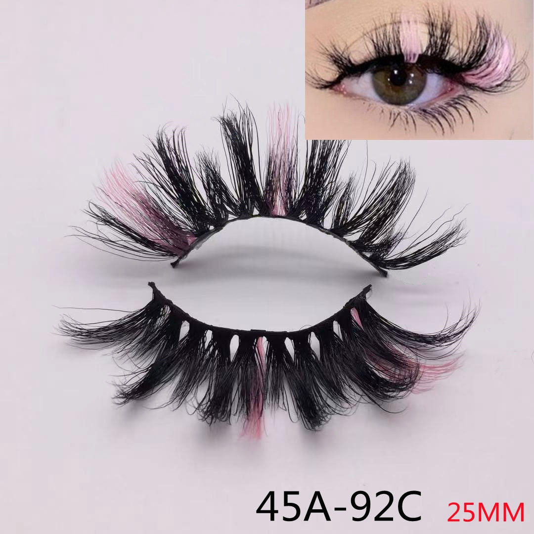 Rainbow Eye Lashes Cruelty Free Silk Lace Colored Eyelashes Dramatic Makeup Beauty Purple/pink/blue Cilias ombre eyelashes