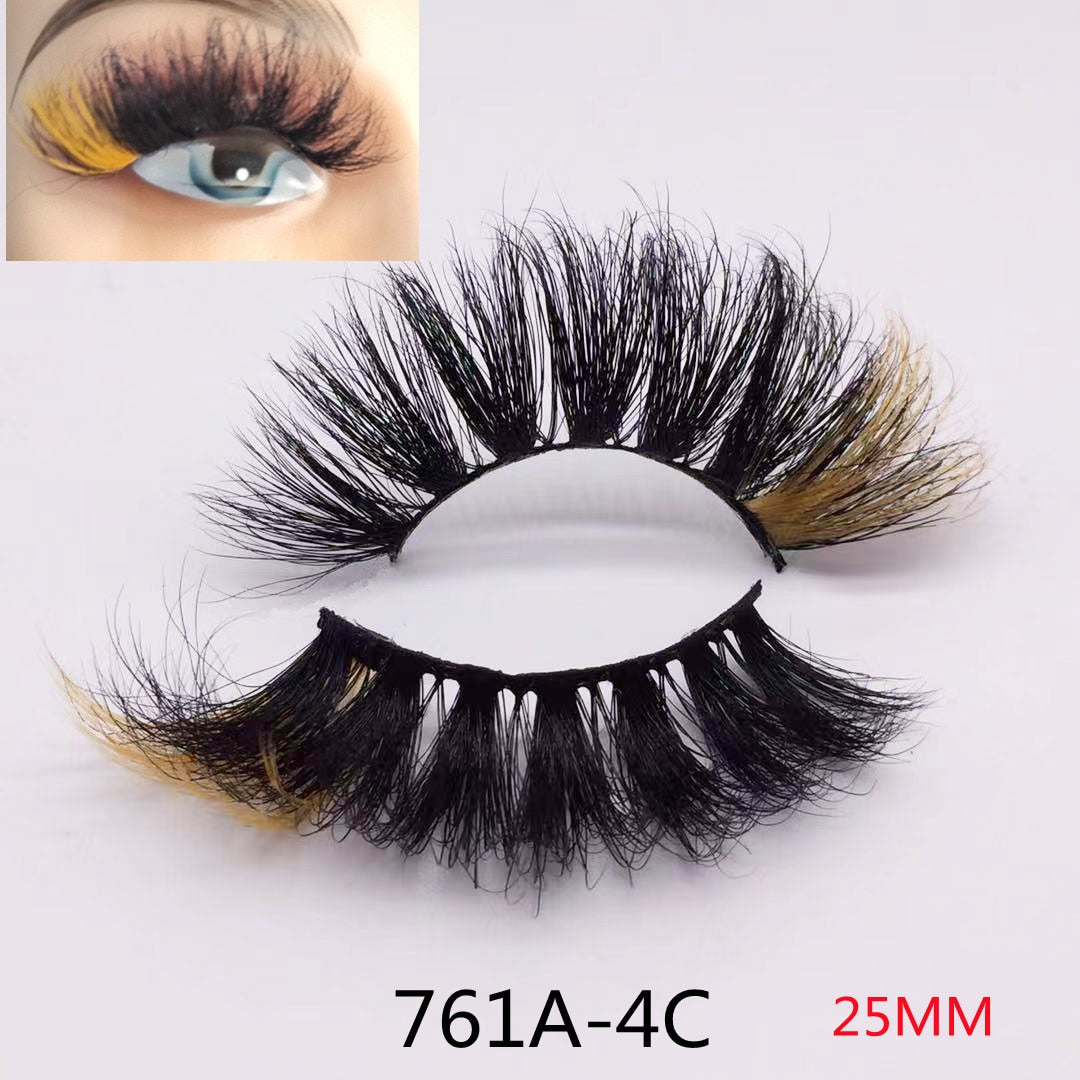 Rainbow Eye Lashes Cruelty Free Silk Lace Colored Eyelashes Dramatic Makeup Beauty Purple/pink/blue Cilias ombre eyelashes