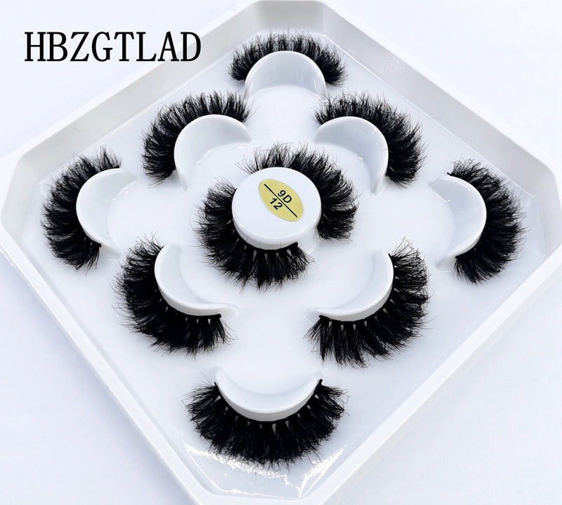 5 pairs natural false eyelashes fake lashes long makeup 3d mink lashes eyelash extension mink eyelashes for beauty