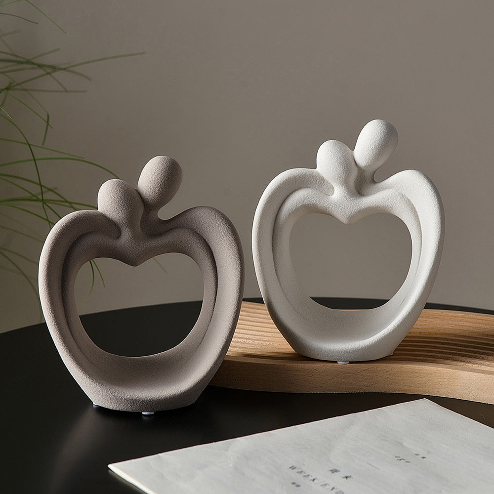 Abstract Sculpture Figurines for Interior Home Decoration Accessories Modern Decorative Figures House Decoration Office Decor