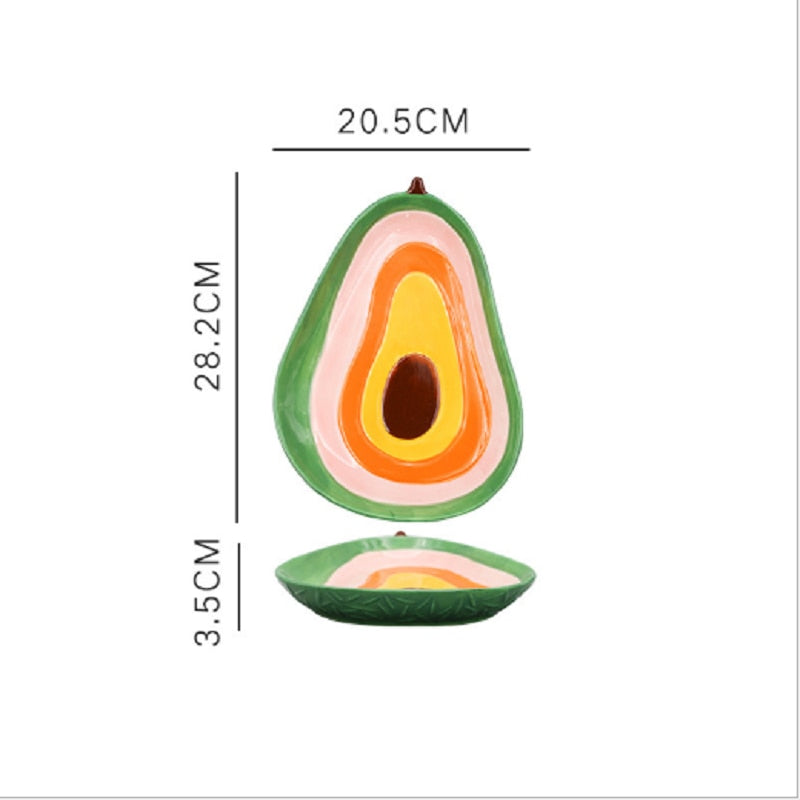 Fruit Shaped Ceramic Salad Plate Creative Cute Household Dishes Snack Dishes Withunfathomable Plate