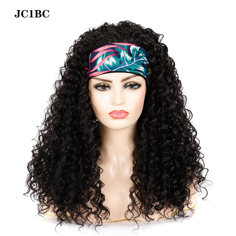 Headband Wig Synthetic Yaki Straight Hair Wigs With Hairband Natural Kinky Straight Wig Daily Use
