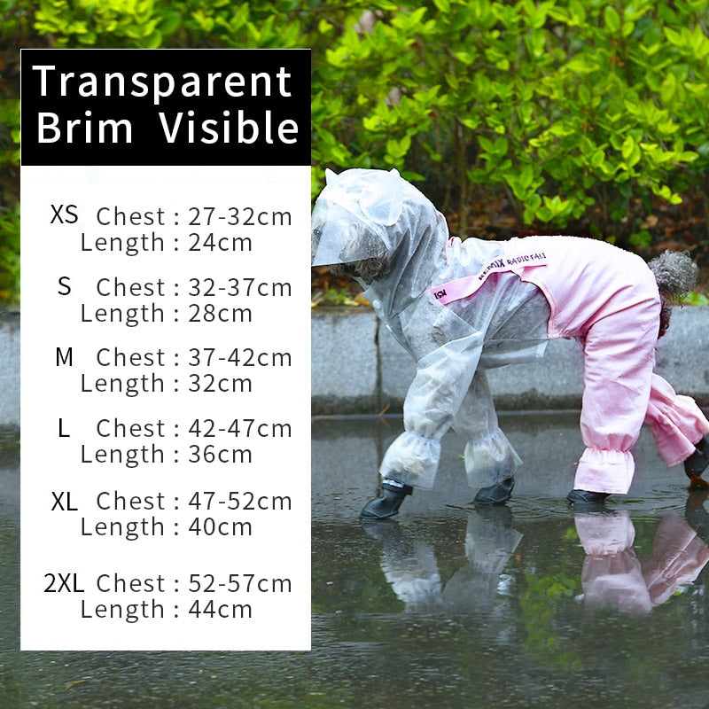 Pet Dog Raincoat Clothes Rain Jumpsuit For Small Dogs Outdoor Clothing Coat Supplies