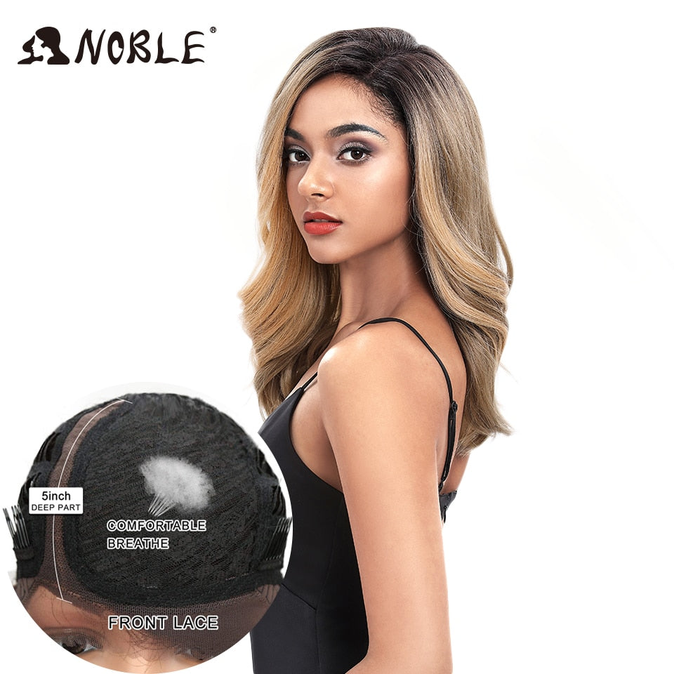 Synthetic Lace Wig 20 inch Long Wavy lace Wig Ombre Blond Wig Cosplay Heat Resistant Wigs for Women Synthetic Lace Wig